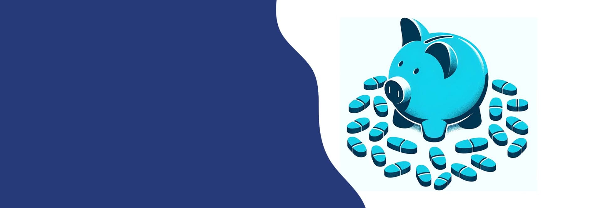 Illustration of Piggy Bank with PrEP Pills